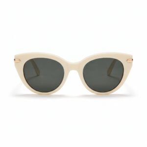 Cream Cat-Eye with Gold Hinges